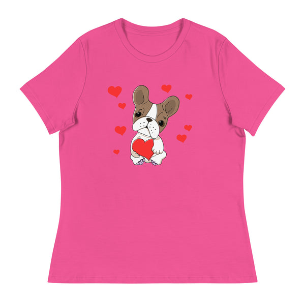 Swagger Tails Frenchie Love Women's Relaxed T-Shirt