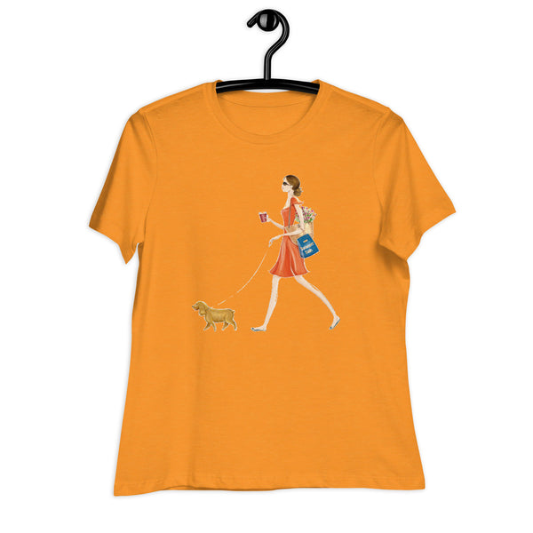 Swagger Tails Walking The Dog Women's Relaxed T-Shirt