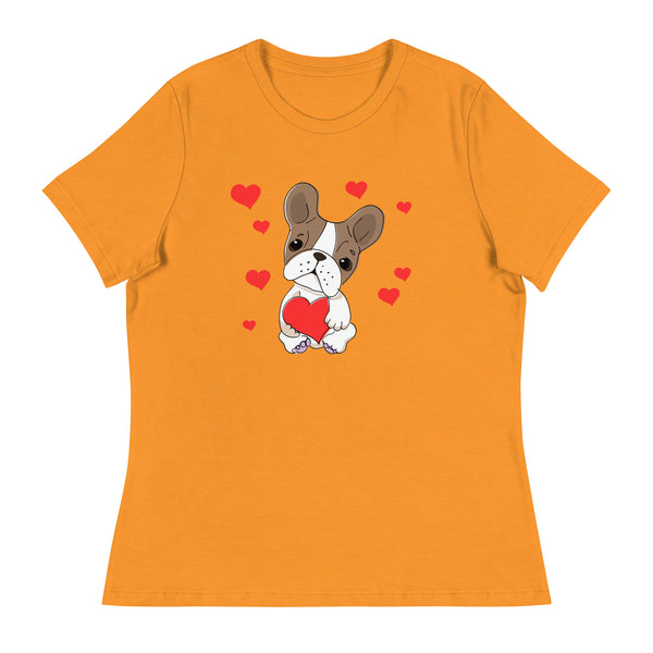 Swagger Tails Frenchie Love Women's Relaxed T-Shirt