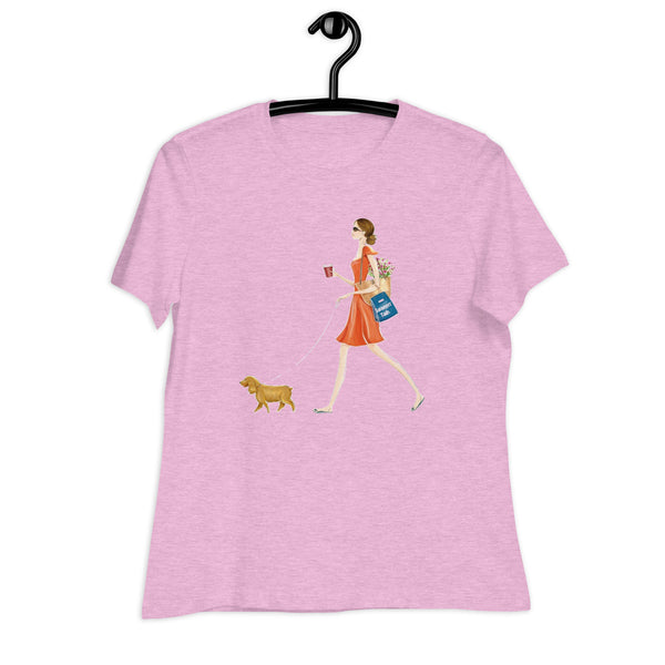 Swagger Tails Walking The Dog Women's Relaxed T-Shirt