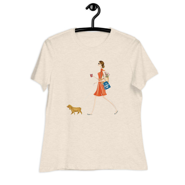 Swagger Tails Walking The Dog Women's Relaxed T-Shirt