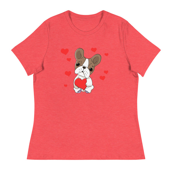 Swagger Tails Frenchie Love Women's Relaxed T-Shirt