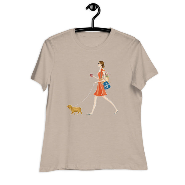 Swagger Tails Walking The Dog Women's Relaxed T-Shirt