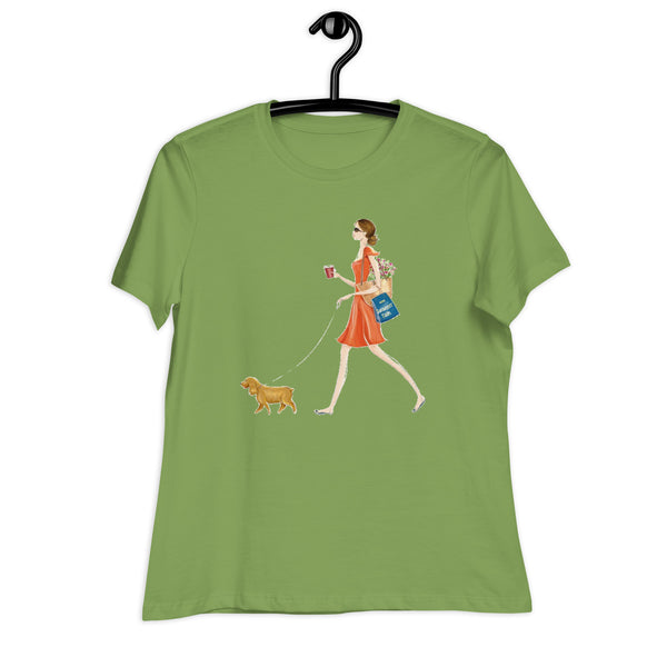 Swagger Tails Walking The Dog Women's Relaxed T-Shirt