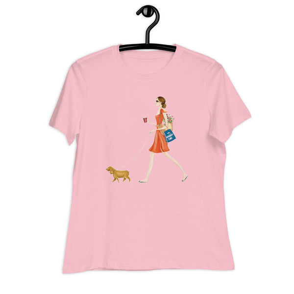 Swagger Tails Walking The Dog Women's Relaxed T-Shirt