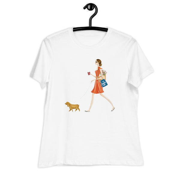 Swagger Tails Walking The Dog Women's Relaxed T-Shirt