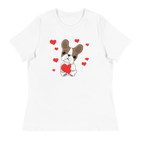 Swagger Tails Frenchie Love Women's Relaxed T-Shirt