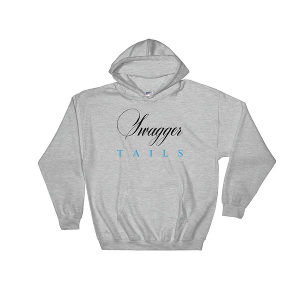 Swagger Tails Signature Blk/Blu (Men's) Hooded Sweatshirt