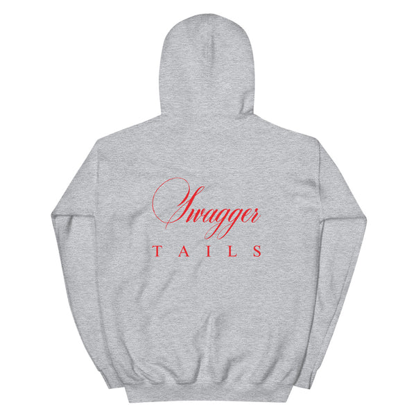 Swagger Tails Life! Pug In Red Backpack Unisex Hoodie