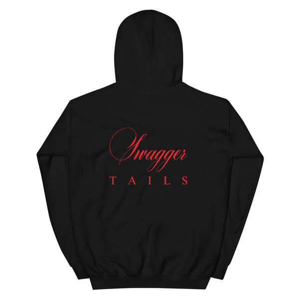 Swagger Tails Life! Pug In Red Backpack Unisex Hoodie