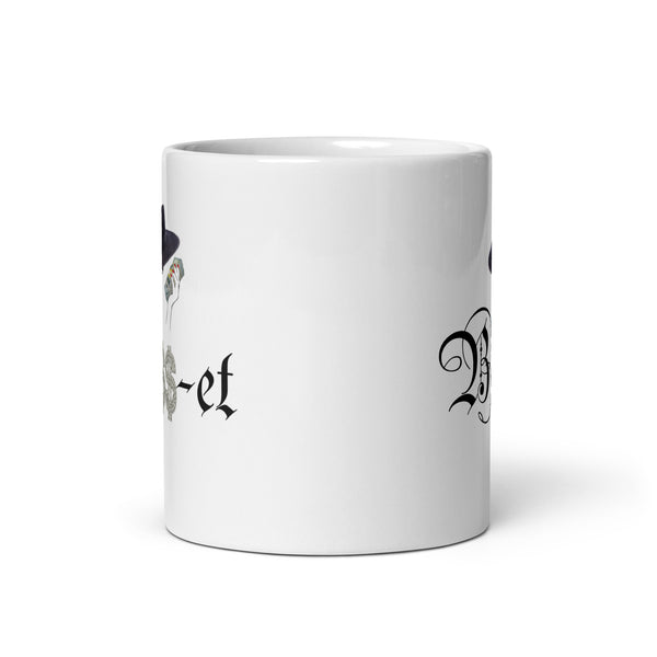 2 Boss-et Smoking Blk Fedora White glossy mug