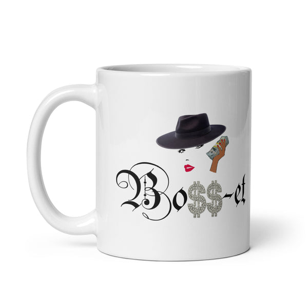 2 Boss-et Black Fedora Mug White Glossy Mug (Black Boss)