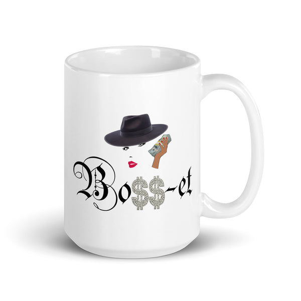 2 Boss-et Black Fedora Mug White Glossy Mug (Black Boss)