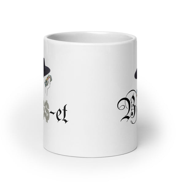 2 Boss-et Smoking Blk Fedora White glossy mug