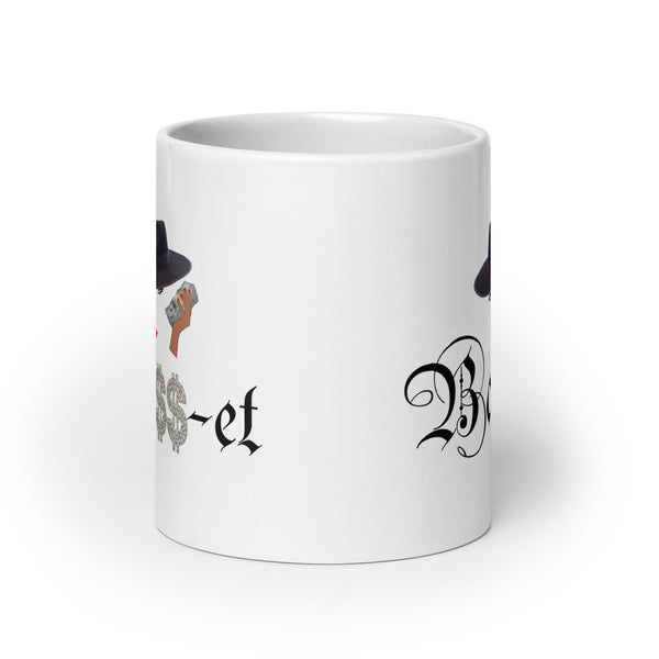 2 Boss-et Black Fedora Mug White Glossy Mug (Black Boss)