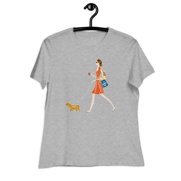 Swagger Tails Walking The Dog Women's Relaxed T-Shirt