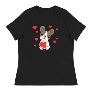 Swagger Tails Frenchie Love Women's Relaxed T-Shirt