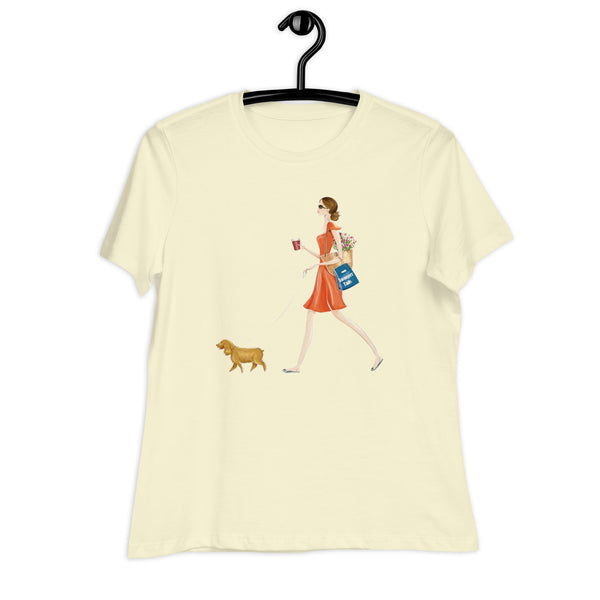 Swagger Tails Walking The Dog Women's Relaxed T-Shirt