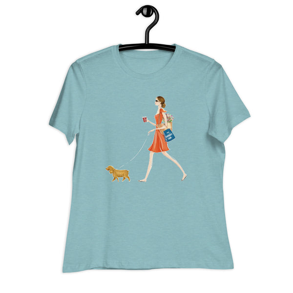 Swagger Tails Walking The Dog Women's Relaxed T-Shirt