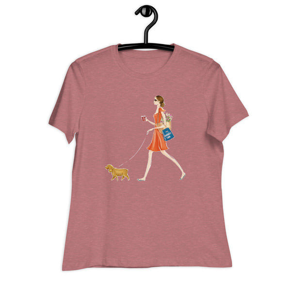 Swagger Tails Walking The Dog Women's Relaxed T-Shirt