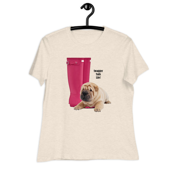 Swagger Tails Life Sharpei Women's Relaxed T-Shirt