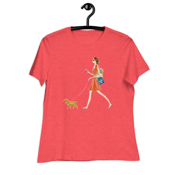 Swagger Tails Walking The Dog Women's Relaxed T-Shirt