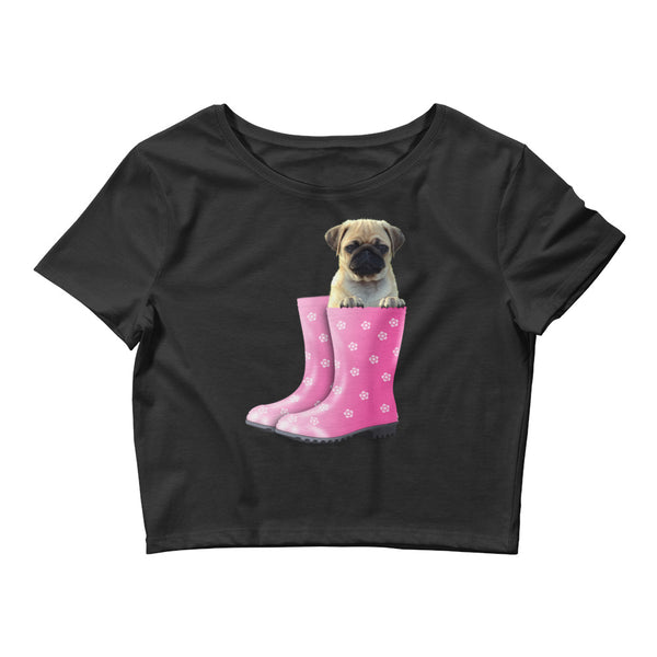 Swagger Tails Pug Women’s Crop Tee