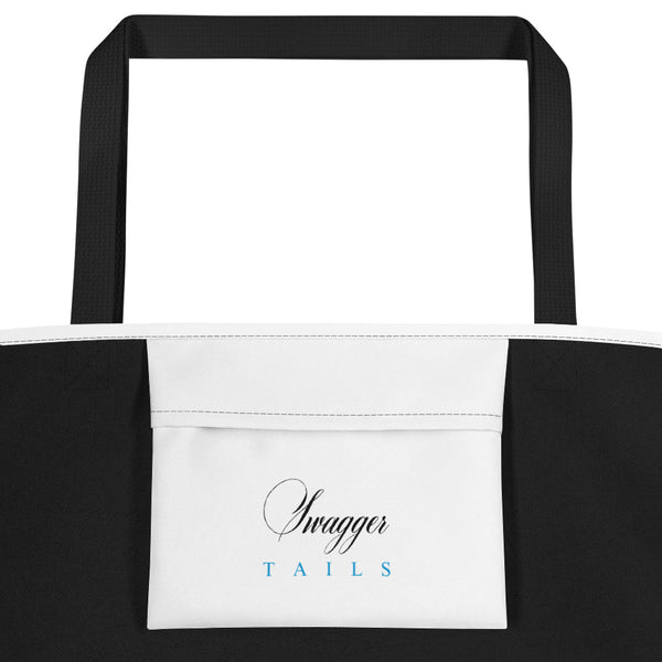 Swagger Tails Signature Beach Bag with Blue Background