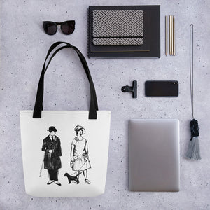 Swagger Tails Vintage Couple Tote bag