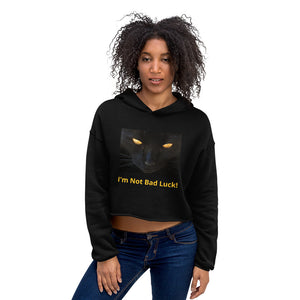 Swagger Tails I'm Not Bad Luck! Crop Hoodie