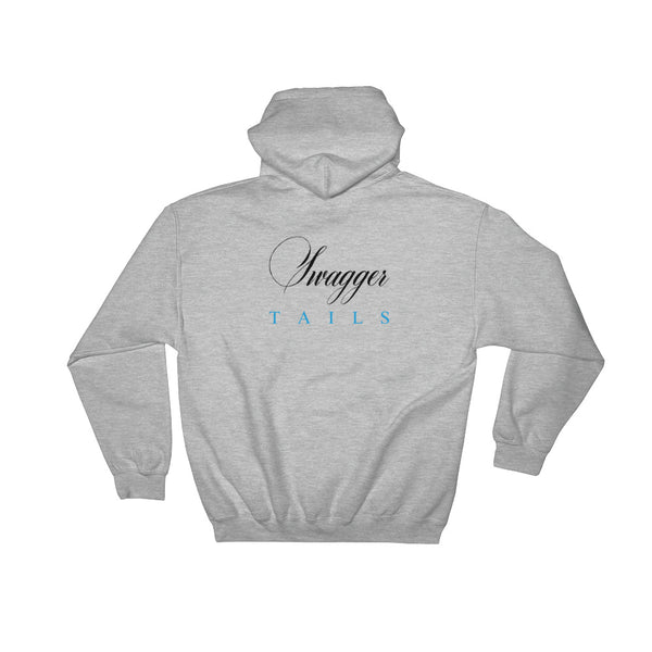 Swagger Tails Signature Blk/Blu (Men's) Hooded Sweatshirt