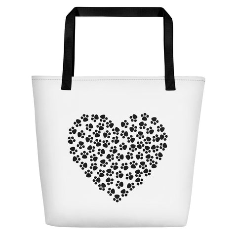 Swagger Tails Heart Paw Beach Bag