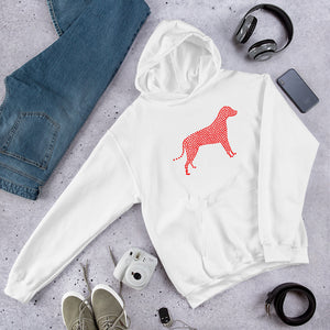 Swagger Tails Red Dog Heart Unisex Hoodie