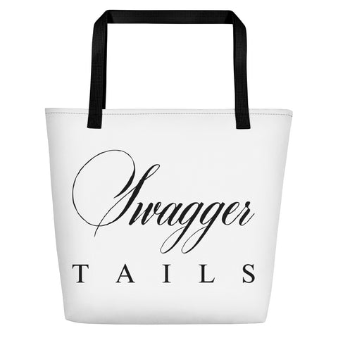 Swagger Tails Signature in Black Beach Bag