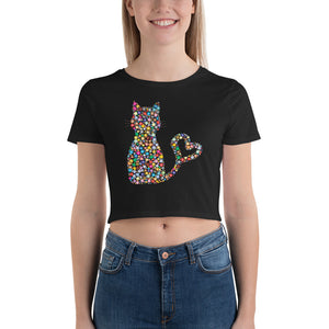 Swagger Tails Cat Heart Tail Women’s Crop Tee