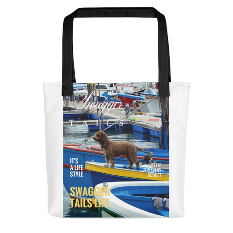 Swagger Tails Life Yacht Dog Tote bag