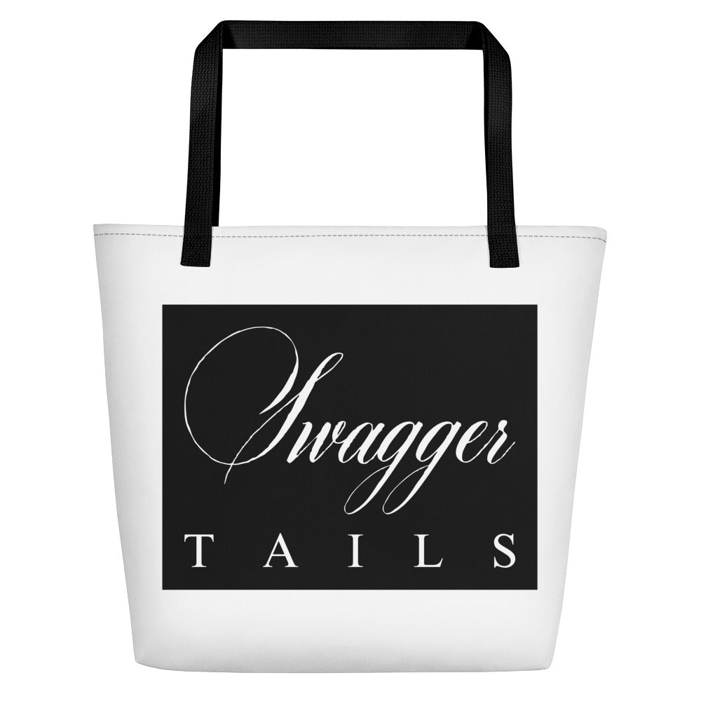 Swagger Tails Signature Beach Bag with Black Background