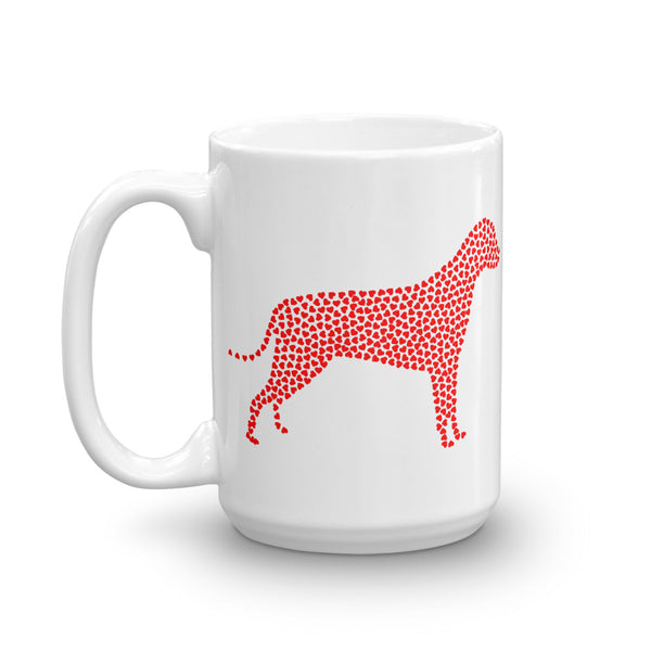 Swagger Tails Red Heart Dog Mug