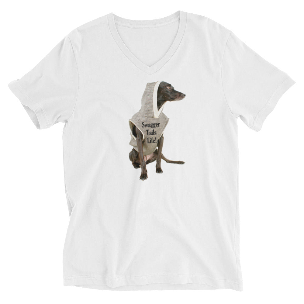 QD Swagger Tails Unisex Short Sleeve V-Neck T-Shirt