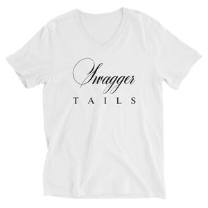 Swagger Tails Signature Black Unisex Short Sleeve V-Neck T-Shirt