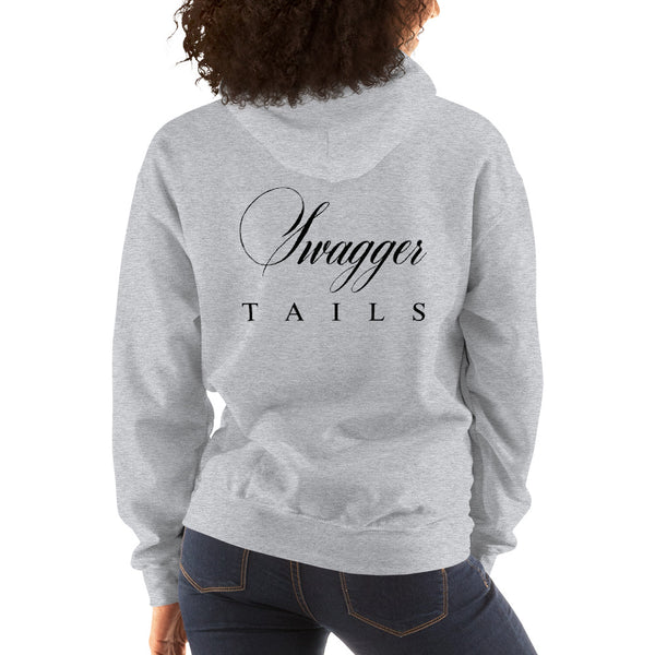 Swagger Tails Life Pug In A Black Bag Unisex Hoodie