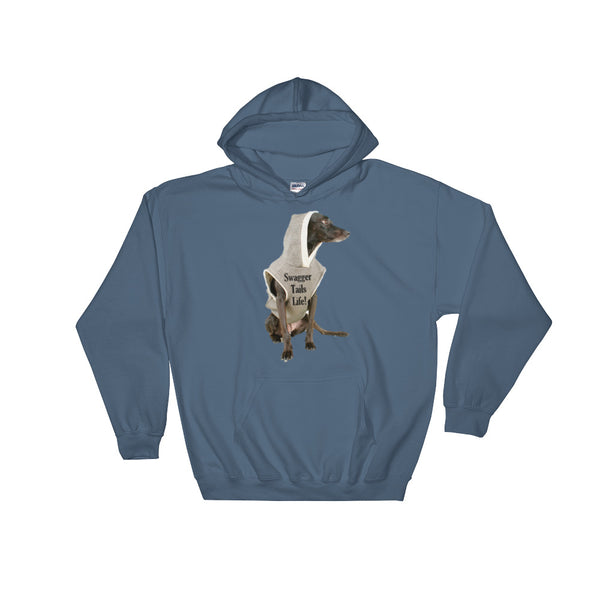 QD Swagger Tails Large Print Hooded Sweatshirt