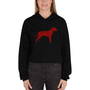 Swagger Tails Red Dog Heart Crop Hoodie