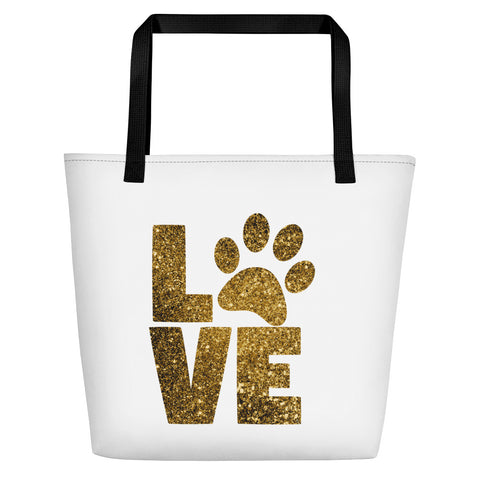 Swagger Tails Gold Love Beach Bag