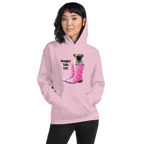 Swagger Tails Life Pug Unisex Hoodie