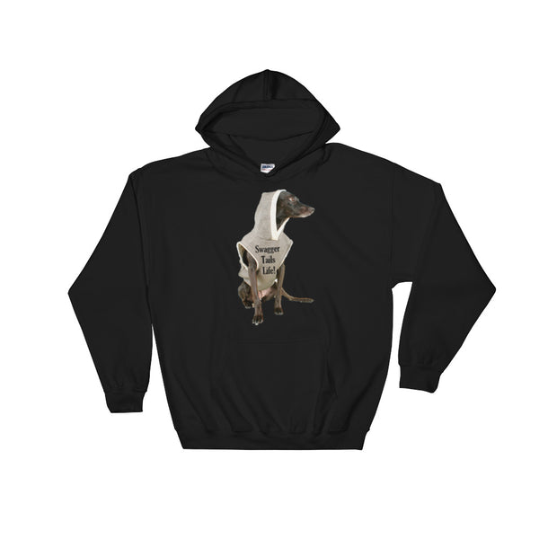 QD Swagger Tails Large Print Hooded Sweatshirt