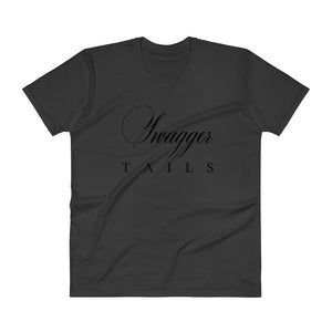 Swagger Tails Signature Black On Black V-Neck T-Shirt