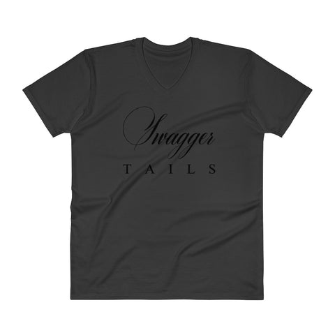 Swagger Tails Signature Black On Black V-Neck T-Shirt