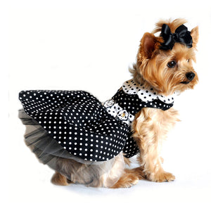 Swagger Tails Polka Dot Black and White Dog Dress