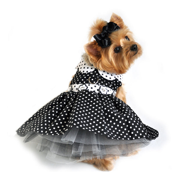 Swagger Tails Polka Dot Black and White Dog Dress